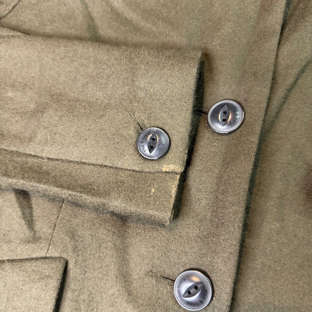 rag & bone Wool Blazer Womens 6 Olive Green Excellent Military Utility Jacket - Picture 10 of 14